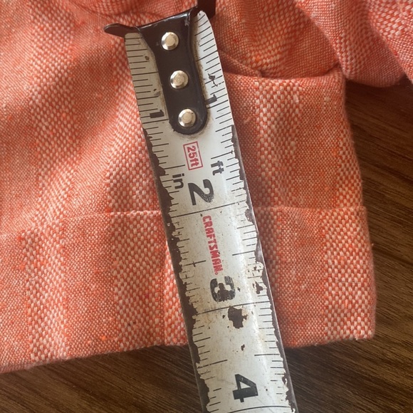FRNCH Paris tangerine orange Cotton Linen oversized shift romper. Retro Med - Picture 5 of 8